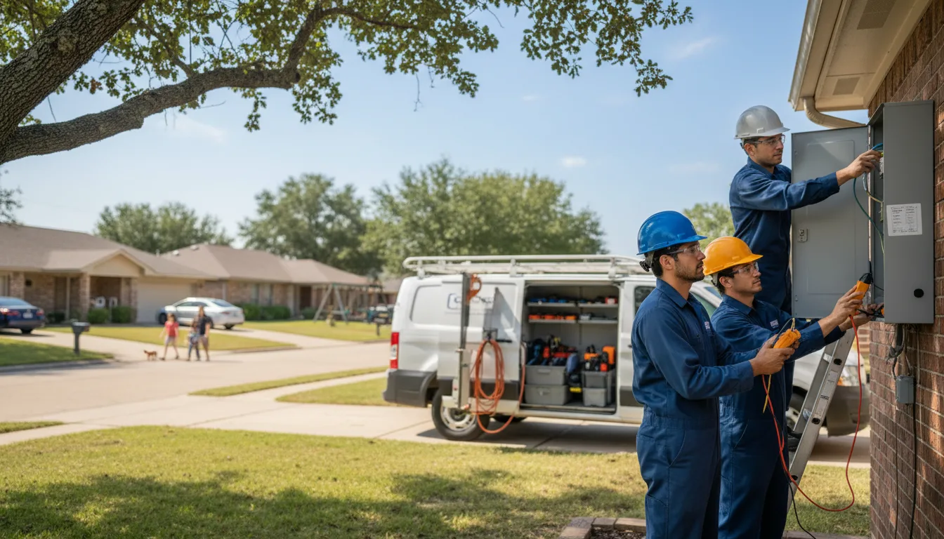 Certified electrician providing emergency electrical services in Hallett, OK